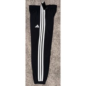 Adidas Black w/‎ White 3-Stripes Jogger Pant Youth M 10-12 Lightweight AK 10060